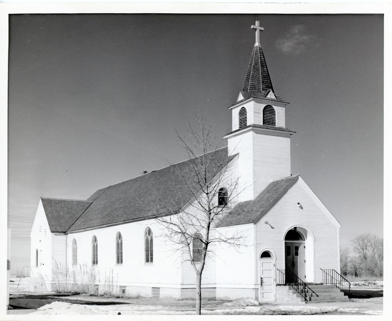 Photograph of a small North Dakota church.
