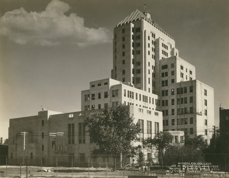 Mundelein College skyscraper under construction.